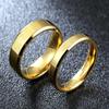 Titanium Steel Couple Rings - Polished Plain Band, Popular European & American Style Jewelry