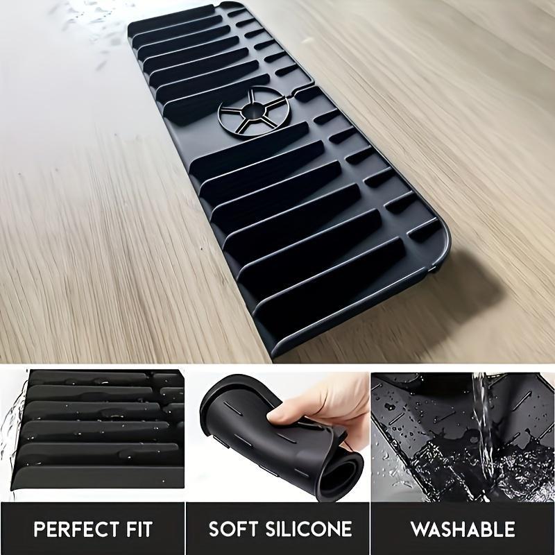 Silicone Faucet Sink Draining Mat Splashproof Waterproof Kitchen Bathroom Washbasin Base Protector Durable NonSlip Heat Resistant