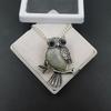 Silver 925 Rutile Quartz Owl Fancy Shape 118.45 Ct Pendant With Chain Natural P-2071-S