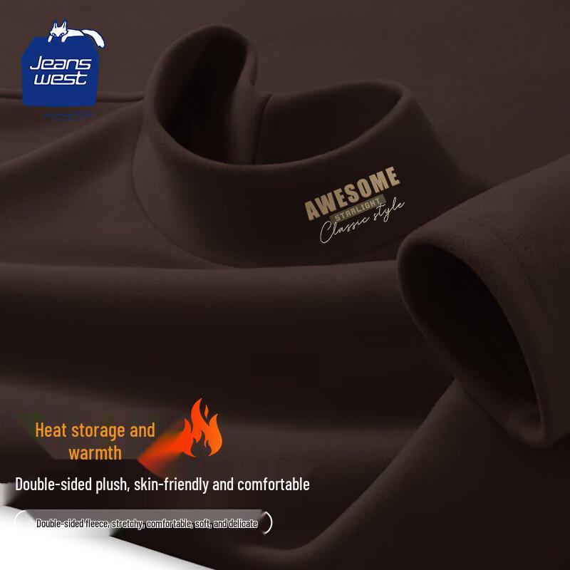 JEANSWEST CLUB Men's Thermal Turtleneck Base Layer Shirt