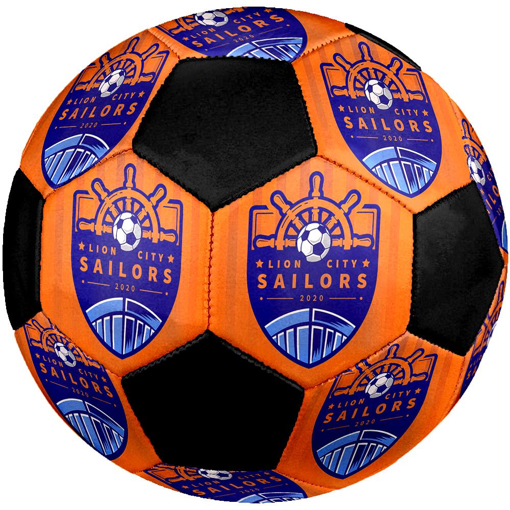 SIZE 5 Lion City Sailors Football Club Soccer Ball Colorful All Ages Machine Stitched PVC Competition Ready Durable High-Bounce