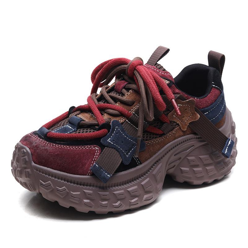 Dames Platform Sneakers Lichtgewicht Echt Leer Loop Flats Schoenen Handgemaakt Mode Gemengde Kleuren Slip-on Dames Schoenen 38 black
