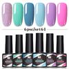 6-Color Nail Polish Glue Set, Popular Color Nail Glue, Phototherapy Nail Polish Glue Can Be Matched Arbitrarily.