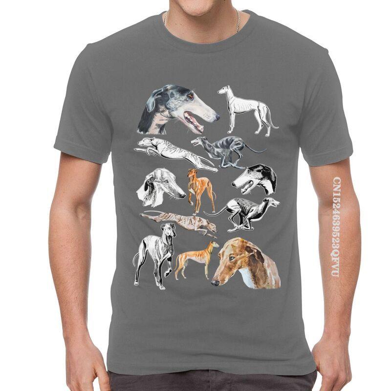 Male Greyhound Dog T Shirts Graphic Pet Whippet Sighthound Lover Tshirt Cool T Shirt Cotton Oversized Tee Tops EMO Men