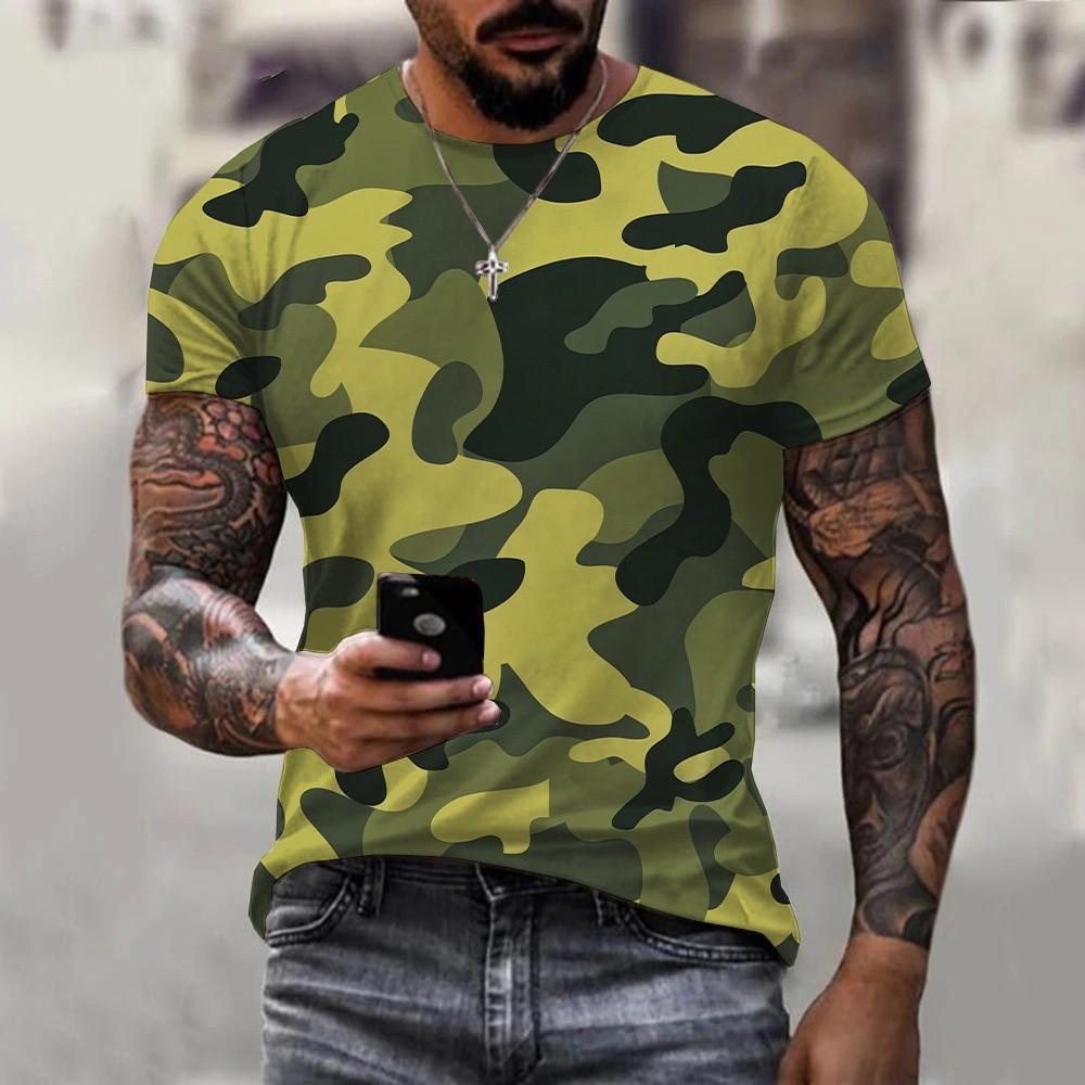 3D Camouflage T-shirt for Men and Women Outdoor Fashion Short Sleeve
