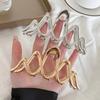 Elegant Geometric Wave Gold Silver Color Hair Claw Clip for Women Metal Large Hair Crab Clamp Hairgrip Korean Hair Accessories Headwear