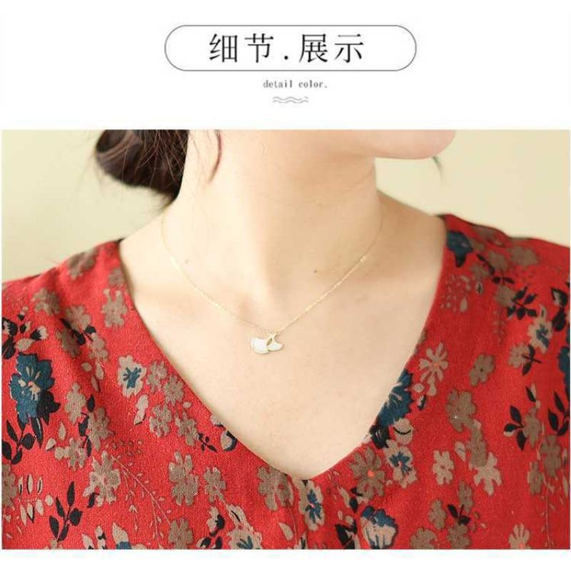 2025 Literary Retro Travel Plus Slim Cotton V-Neck Dress