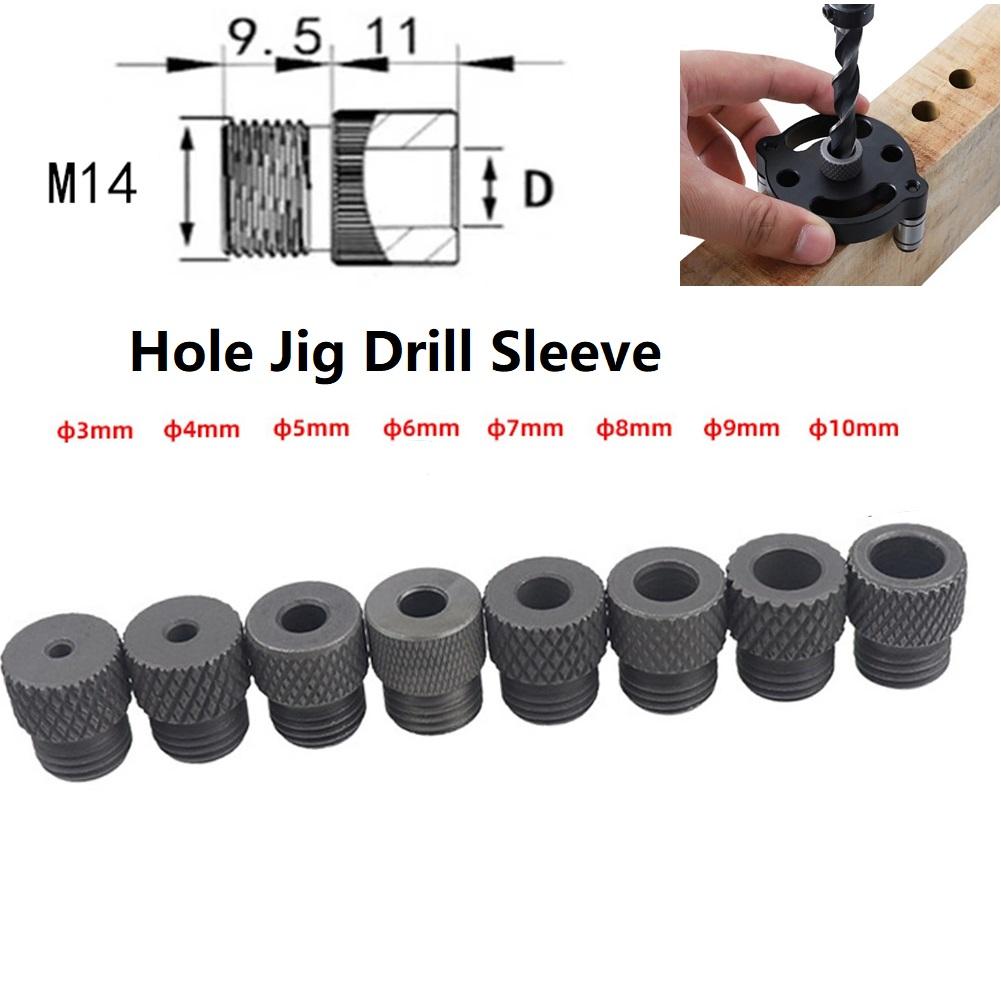 Drill Sleeve Woodworking Drill Locators Stainless Steel Bushing Dowelling Jig Wood Drilling Guide Locators 3-10mm