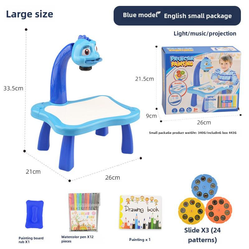Deer-Shaped Projection Drawing Table with Sound & Light - Children's Graffiti and Writing Toy Set
