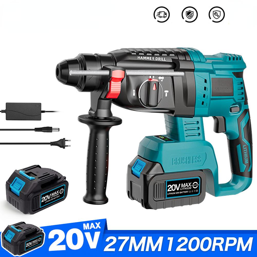 3 In 1 Multifunctional Steel Concrete Wood Power Tool Brushless Electric Impact Hammer Cordless Portable Hammer Drill