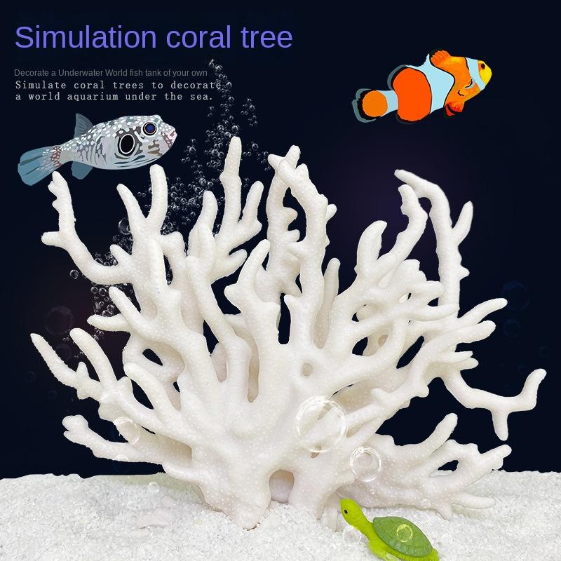 Artificial Coral Decor Aquarium Simulation Plants - Water Tank - Decoration - Fish Tank Decoration белый