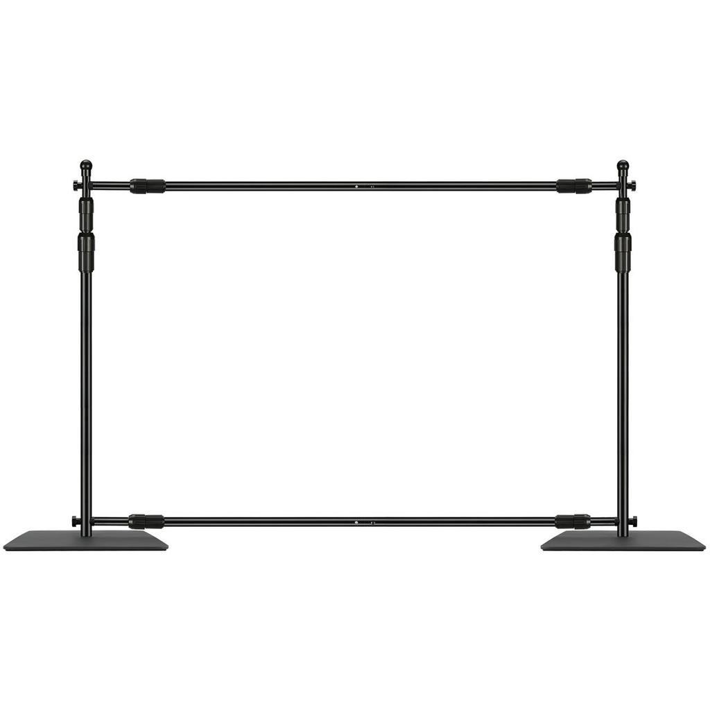 10ft X 10ft Pipe and Drape Kit, Heavy Duty Backdrop Stand with Carbon Steel Base, Adjustable Backdrop Support with 6 Clamps and A Carry Bag for