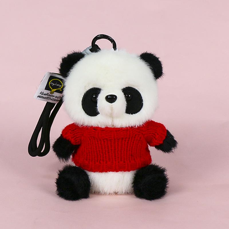 Premium Scented Panda Pendant Backpack: Dressed-Up Panda Doll In Various Styles