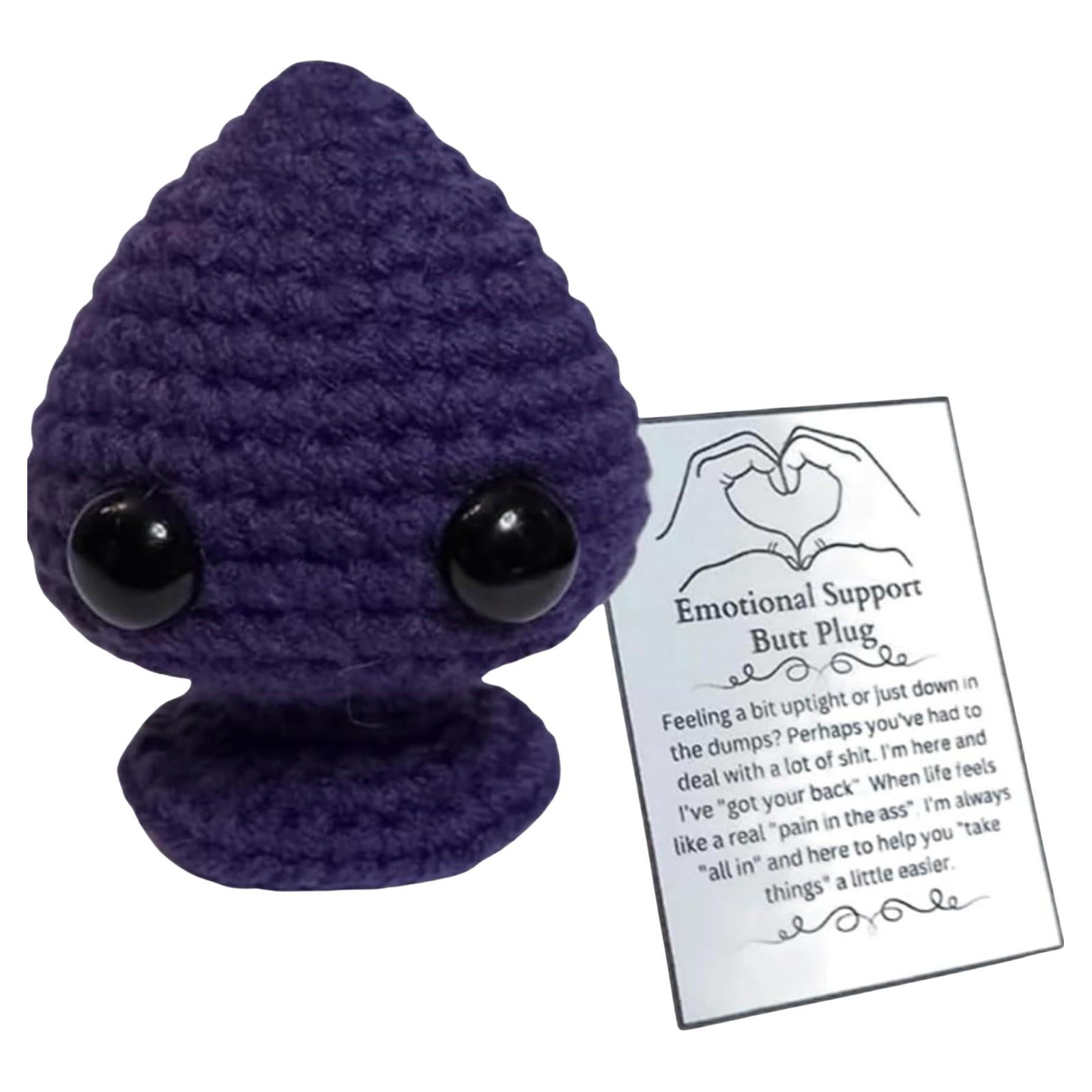 

Вязаная вручную креативная мультяшная милая кукла-украшение для снятия стресса One Size фиолетовый