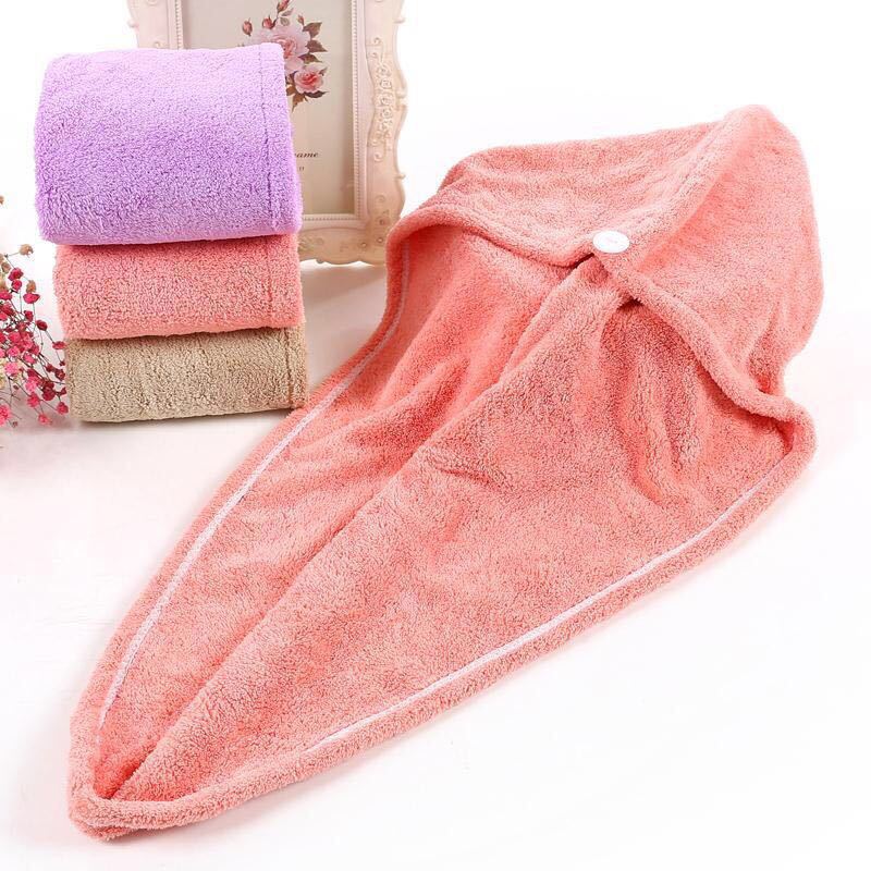 Coral fleece dry hair cap, adult women's triangle towel, shower cap, thickened, water-absorbing, comfortable, soft, quick-drying, non-fading dry hair
