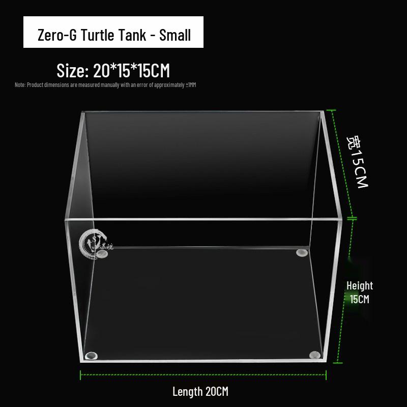 Acrylic Turtle Tank with Sunning Platform - Desktop Mini Fish Tank for Home or Office