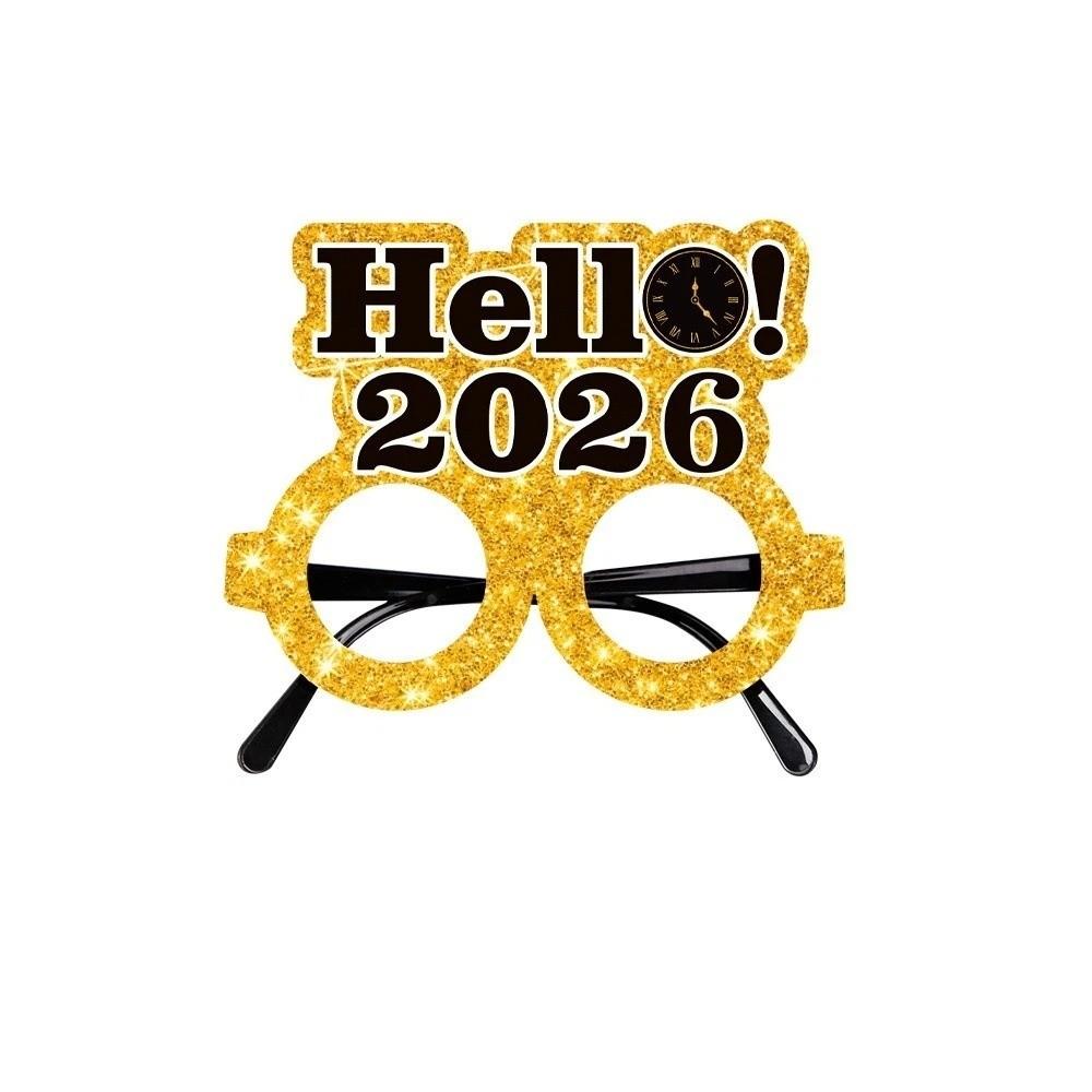 Letters and Numbers 2026 New Year Glasses New Year Decorative Glasses  Xmas Party Decoration