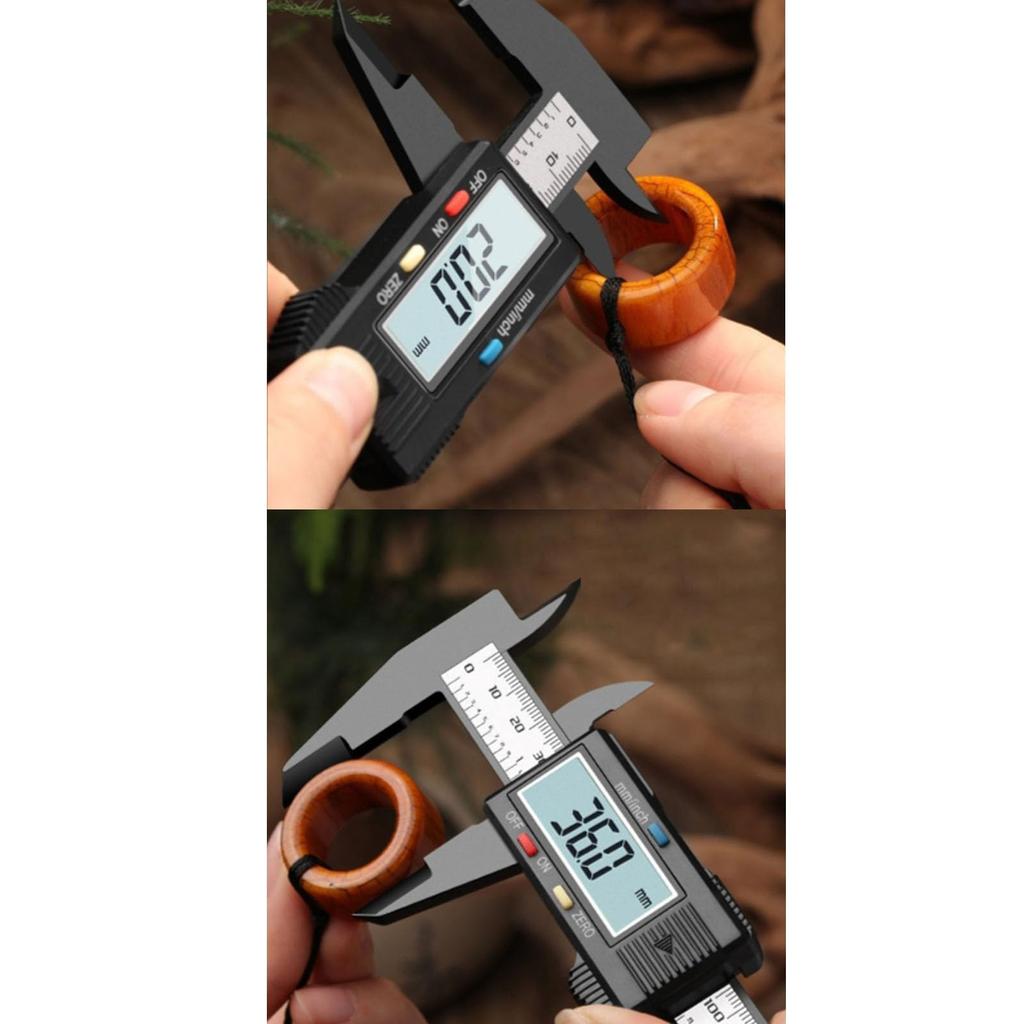Digital Large LCD Measures Outer Inner and Measuring Tool for Precision Spare Battery Included Caliper, 0-150mm, Display, Diameter, Diameter, Depth,