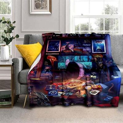 Terror Blanket Horror Movies Character Soft Plush Throw Blanket Lightweight Flannel Blankets for Couch Bed All Season Warm