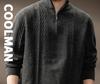 Men's High-End Half-Zip Stand Collar Sweater - Thickened Knit Jacket for Autumn/Winter