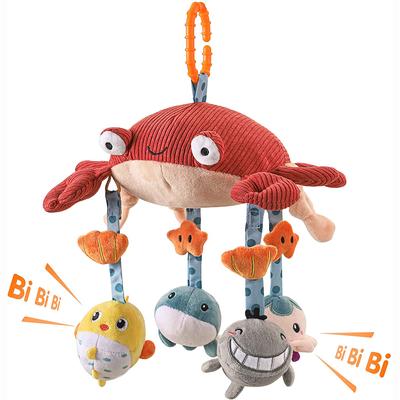Giocattoli per neonati da 0 3 6 9 a 12 mesi, Peluche attività, Giocattolo da appendere per passeggino e seggiolino auto, Culla da viaggio, Giocattolo per l'apprendimento sensoriale