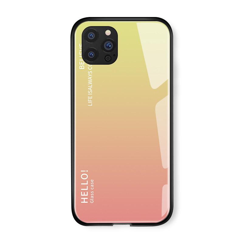 

Розкішний глянцевий чохол «Hello» Aurora Rainbow Gradient Shockproof Tempered Glass Case Cover для iPhone Infinix Tecno OnePlus OnePlus Nord CE 2 5G