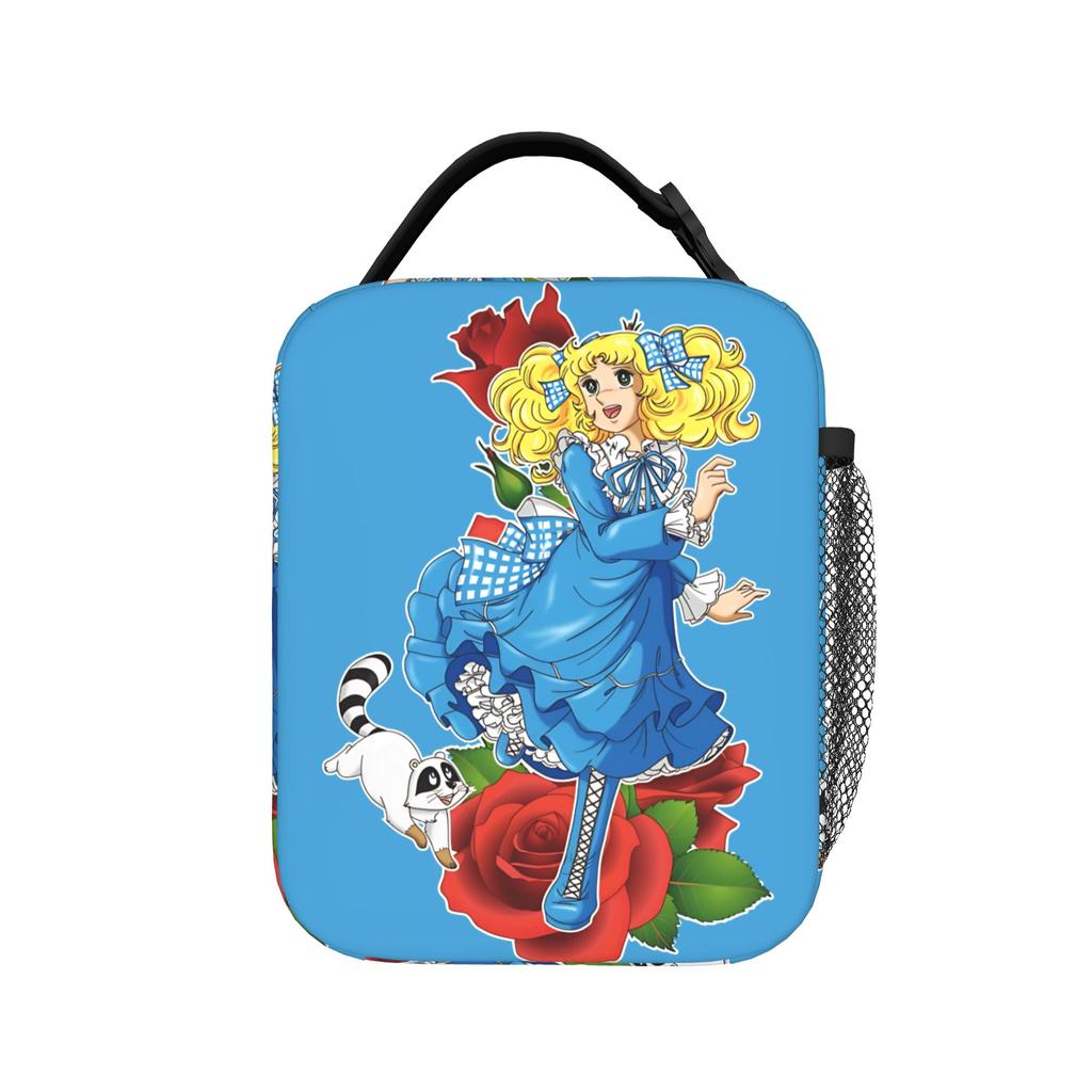 Candy Candy Anime Lunch Bag Travel Lunch Box For Men Cute Print Thermal Tote Handbags Waterproof Portable Insulated Cooler Bag