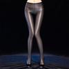 Women 8D Oil Shiny Transparent Stockings Plus Size Glossy Open Crotch Pantyhose Skinny Leg Tights High Elasticity Dance Clubwear