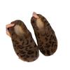 Mao Mao slippers women wear in autumn and winter 2024 thick bottom inner heightening bag head half slippers imitation mink hair leopard print