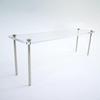 Iwamatu (J Stage) Acrylic Tiered Display Stand (Metal Legs 50mm100mm) Clear Acrylic Shelf for Collectible Figures and Acrylic Stands (100mm)