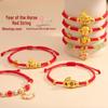 2026 Zodiac Year of the Horse Red Bracelet: Handmade Ben Ming Nian Woven Rope for Good Fortune