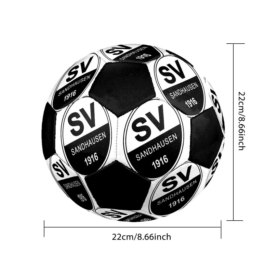 1PC SV Sandhausen Size 5 Soccer Ball PrahaIndoor Soccer Ball Colorful All Ages Machine Stitched PVC Competition Ready Durable High-Bounce