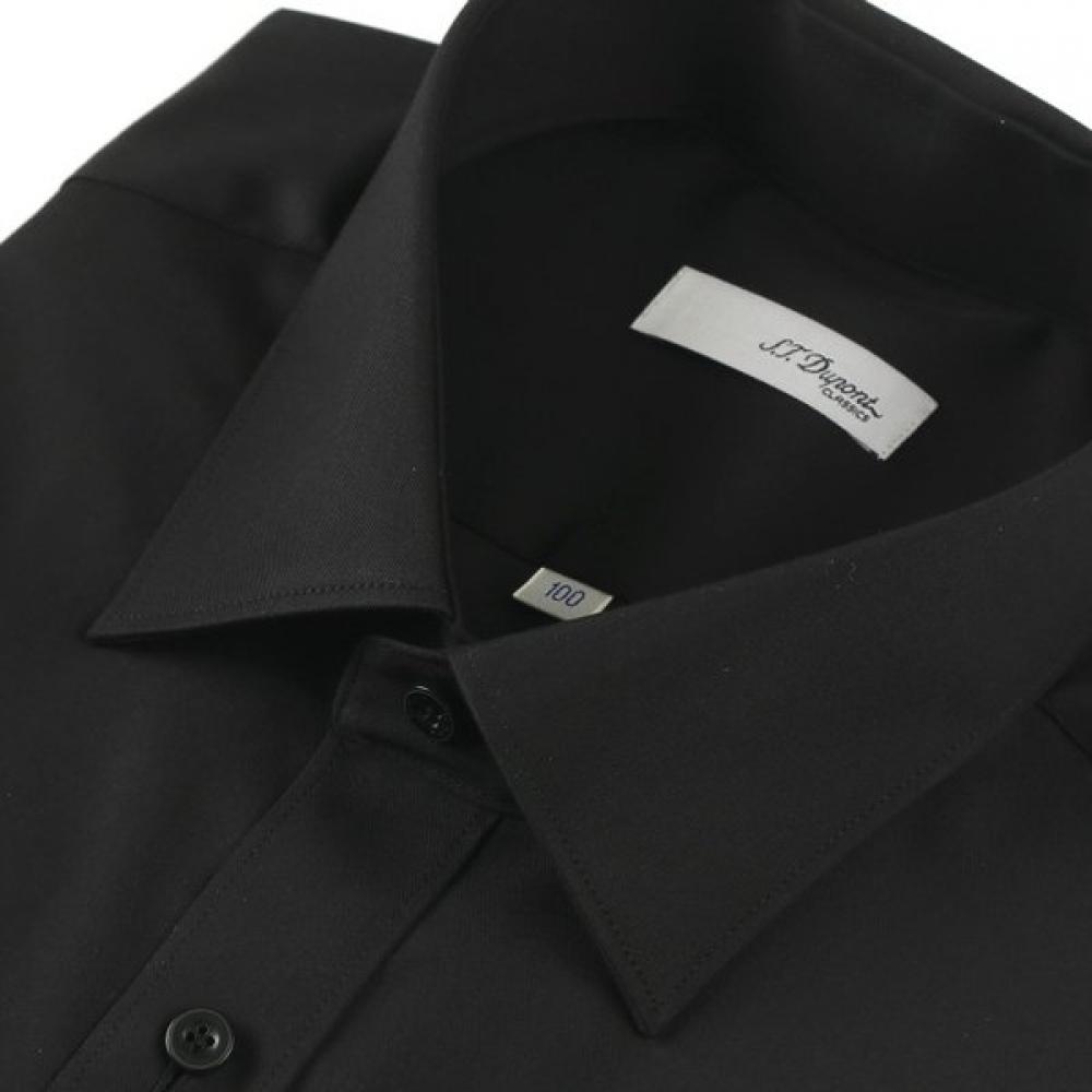 S.t. Dupont Slim Fit Stretch Long Sleeve Shirt Black Se5sm21ls311sbk
