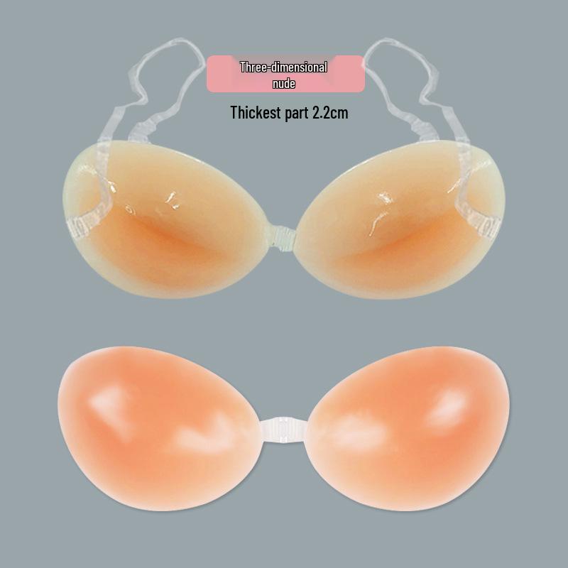 Αόρατο Σουτιέν Σιλικόνης για Μικρό Στήθος - Πυκνωμένο Λεπτό Κύπελλο με 3D Σιλικονούχα Επιθέματα Στήθους για Νυφικά