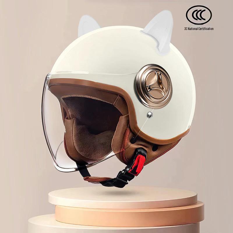 "Universal Retro Gray Motorcycle Helmet, 3C Certified for All Seasons"