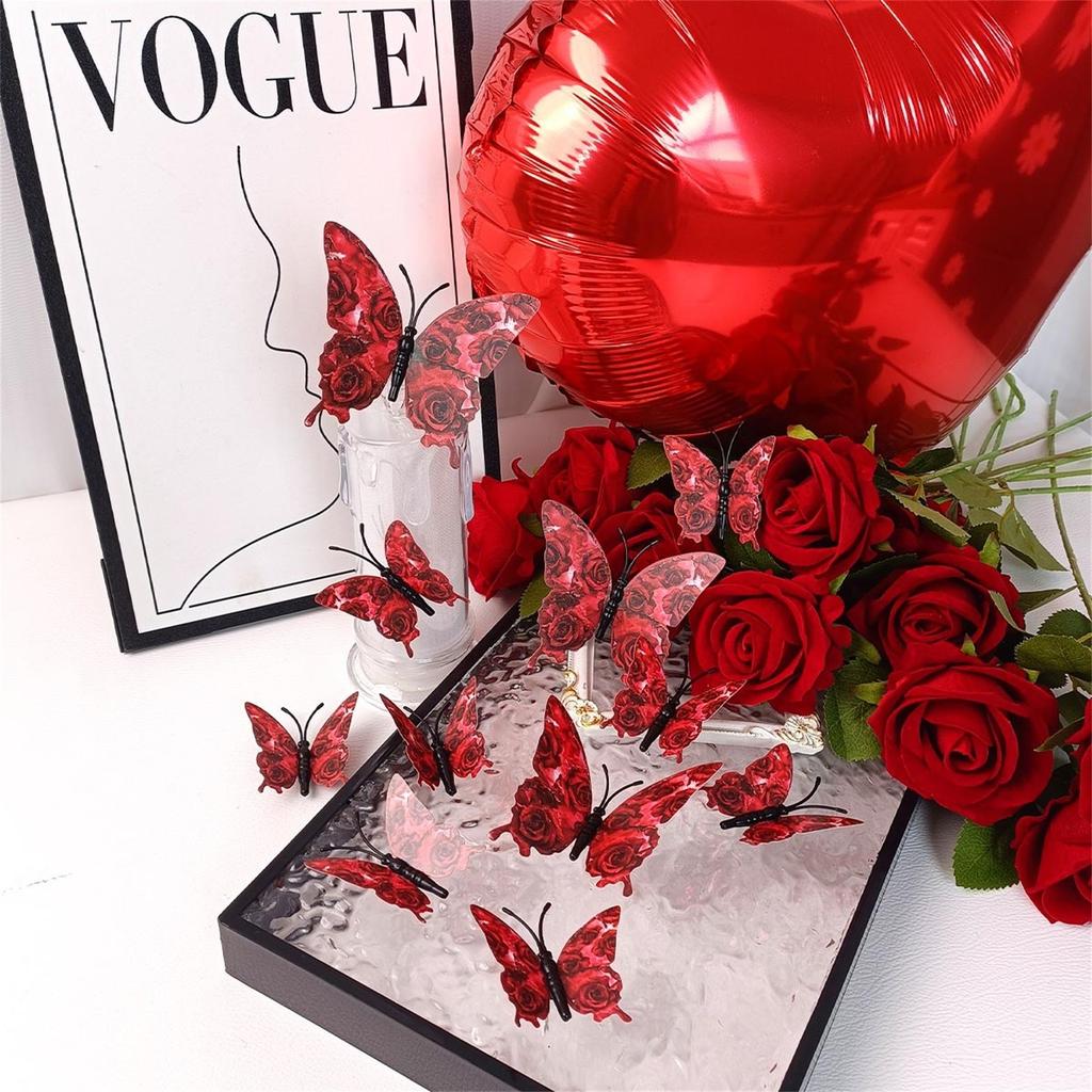 Three Dimensional Butterfly Stickers For Living Room Background Wall DIY Home Decoration Wall Stickers