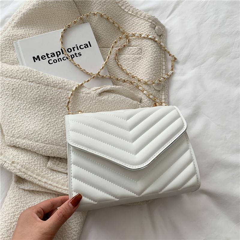 Bag Women 2025 New Simple Design Trendy Internet Celebrity Fashion Chain Shoulder Messenger Bag Ins Casual Small Square Bag