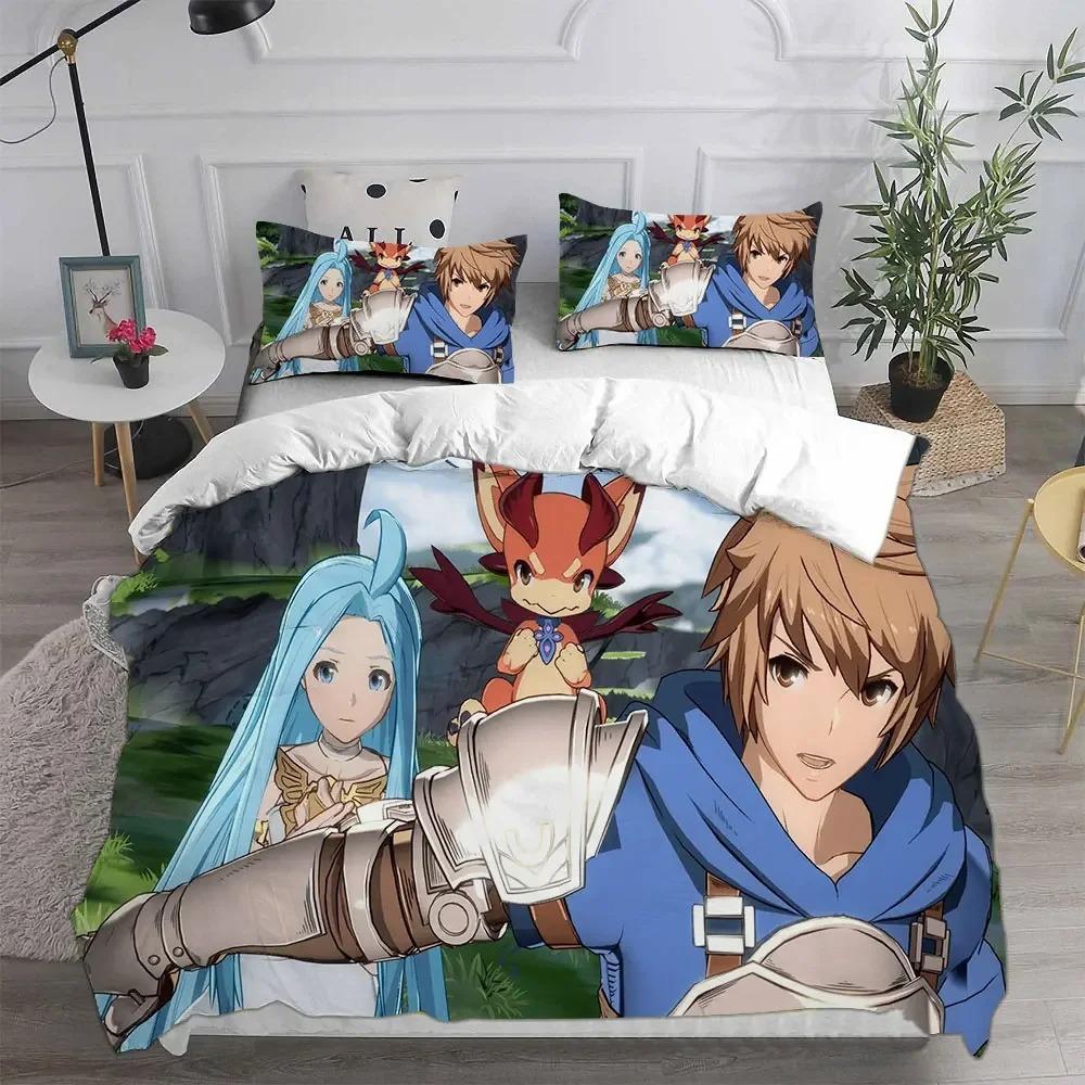 Granblue Fantasy Bedding Sets Comforter Quilt Bed Cover Duvet Cover Pillow Case Sets Kids Adult Size Home Textiles