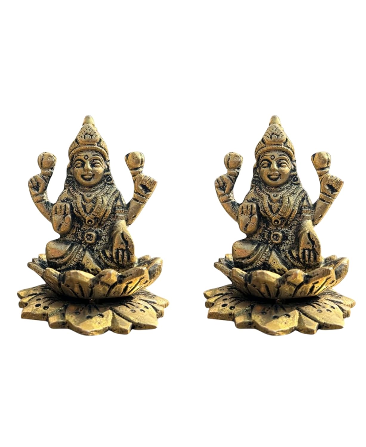 Pure Brass Lakshmi Idol, Exquisite Decorative Showpiece, For Home, Office idol