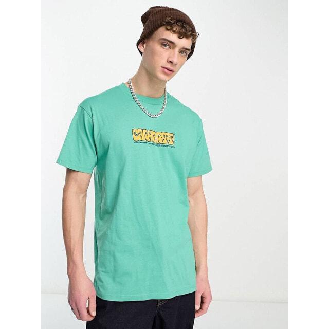 

Зеленая футболка с надписью Carhartt WIP Heat