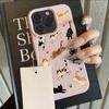 Cute Cartoon Cat Paw Heart Pattern Design Protective Cover for iPhone 17 16 15 14 13 12 11 16E Series Pro Max Plus