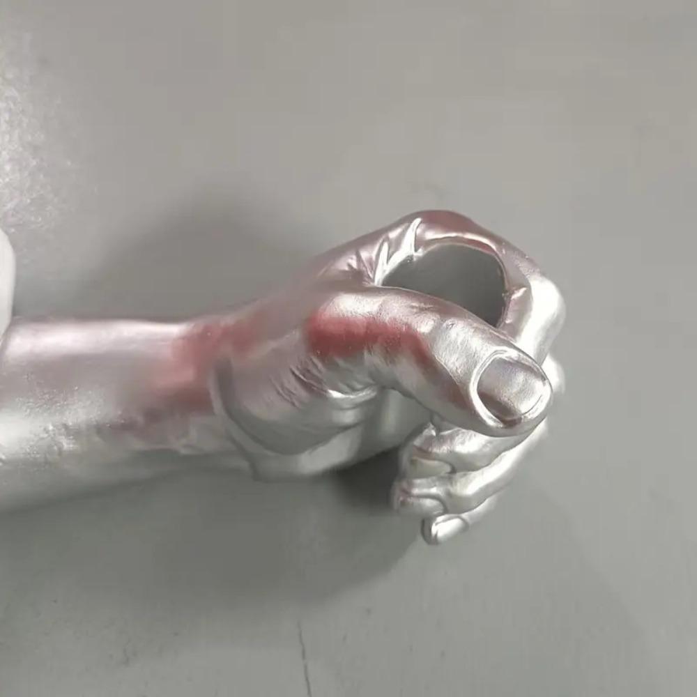 

Декоративные цветы Настенная ваза из смолы Декоративные вазы Современная геометрическая настенная ваза Дом серебряный