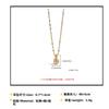 Four Claw Inlaid Zircon Simple Light Luxury Titanium Steel Clavicle Necklace