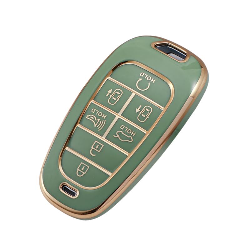 Car Key Cover for 2022 Replacement 7 Buttons Remote Key Fob Case Full Protection Sleeve Flexible Protective Shell