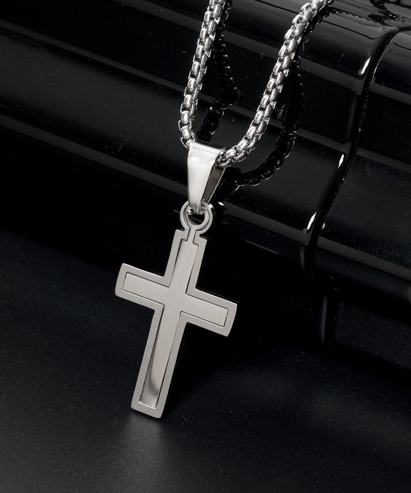 Blancier Double Cross Bm251N1060 Men'S Necklace