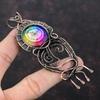 Rainbow Solar Quartz Druzy Pendant Copper Wire Wrapped Pendant Handmade Pendant Elegant Copper Jewelry Gemstone Pendant Gift For Anniversary