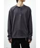 Haechinglum Double Henley Neck Tee Bleached Blue Charcoal