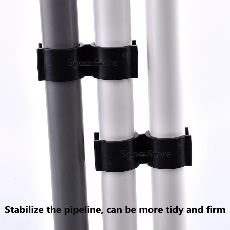 3~20PCS 20mm 25mm 32mm Type H Pipe Clamps Aquarium Fish Tank Fitting Agricultural Irrigation Water Pipe Support Double U Type