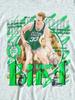 Larry Bird karikatuur Ronde hals Katoen Zwart Heren Alle maten T-shirt NG2412 Unisex T-shirt