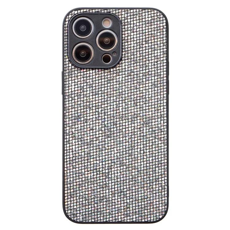 

For iPhone 14 Pro Case Sparkle Sequins Shockproof TPU Phone Back Cover - Silver